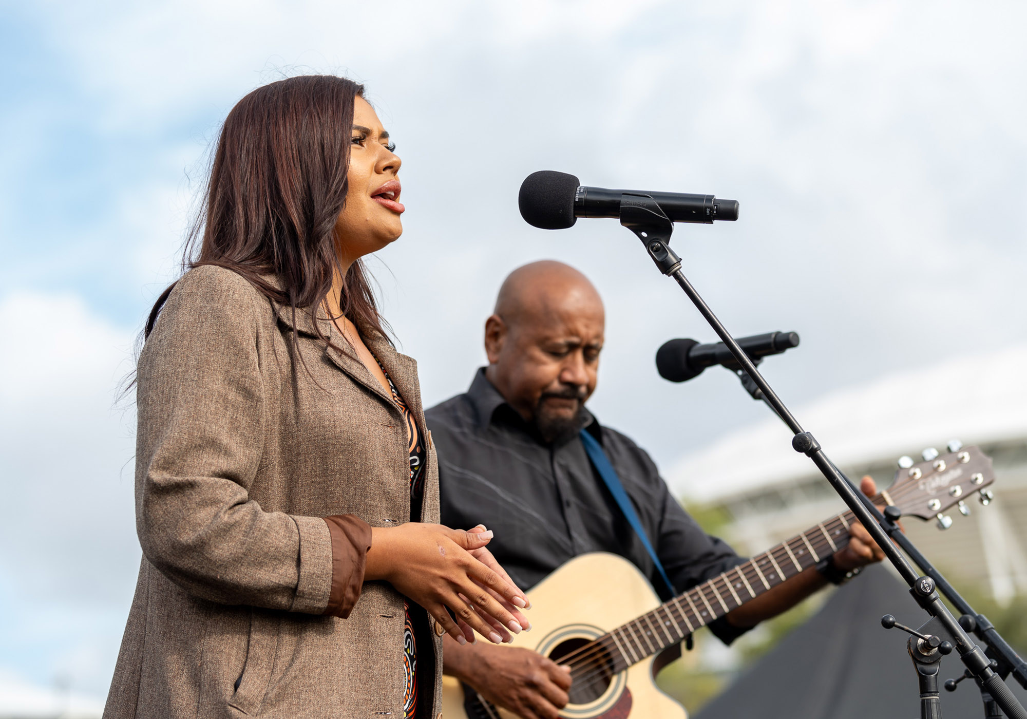 Activities during the Mourning in the Morning event at Elder Park.